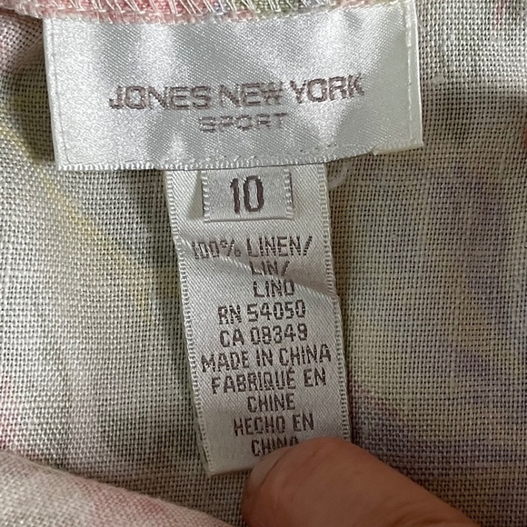 Vtg Jones New York Linen Pastel Floral Wrap Skirt - Picture 6 of 8